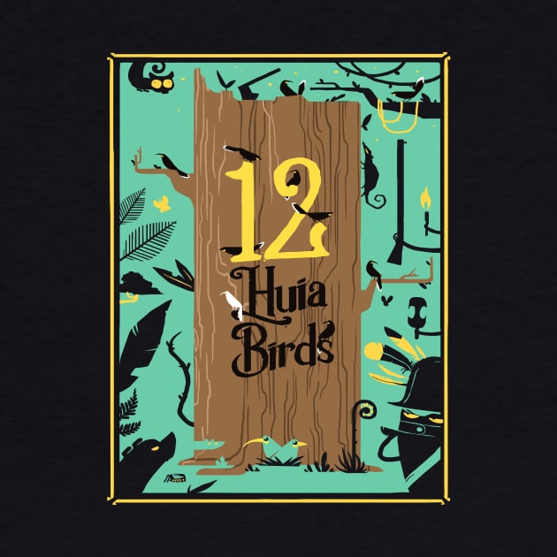 12 Huia Birds by Yoozoo